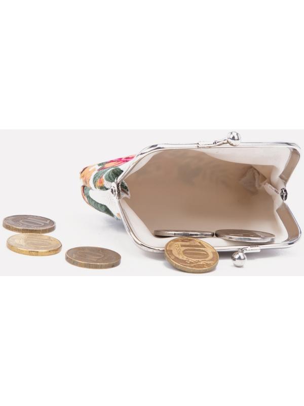 Кошелёк на фермуаре, цвет белый