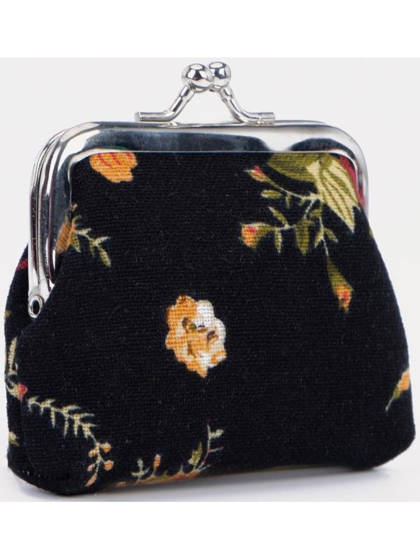 Кошелёк на фермуаре, цвет чёрный