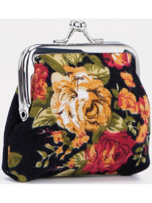 Кошелёк на фермуаре, цвет чёрный