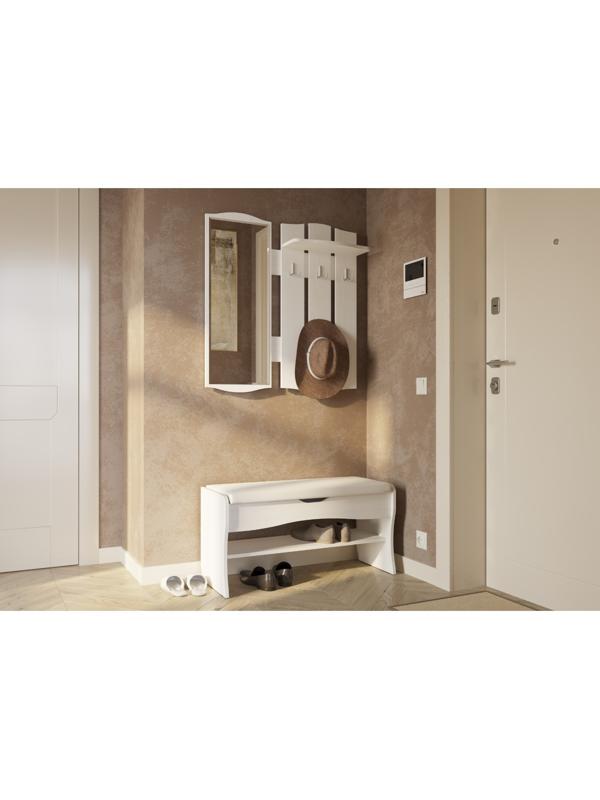 Банкетка Фьюжен, 900х370х470, Рамух белый