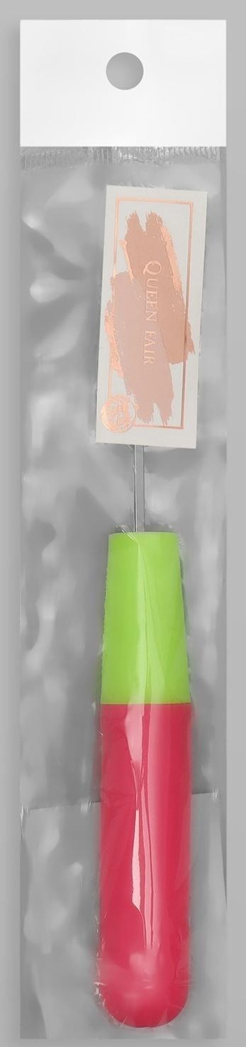 Крючок для мастера, 16 см, цвет розовый/зелёный