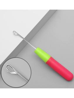 Крючок для мастера, 16 см, цвет розовый/зелёный