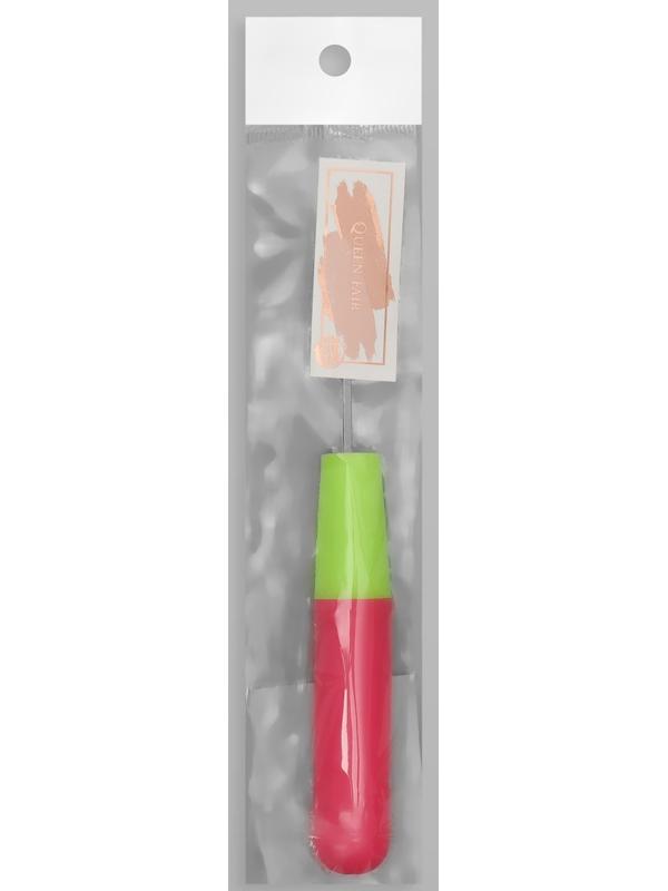 Крючок для мастера, 16 см, цвет розовый/зелёный