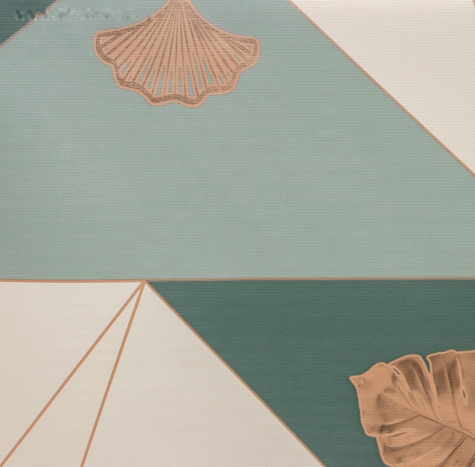 Клеёнка на стол на тканевой основе «Симфония», рулон 20 метров, ширина 137 см, цвет зелёный