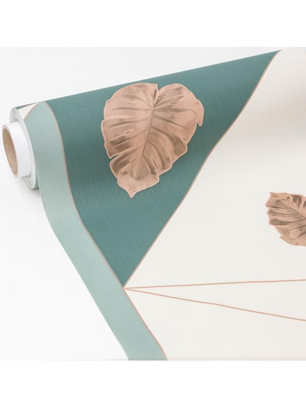 Клеёнка на стол на тканевой основе «Симфония», рулон 20 метров, ширина 137 см, цвет зелёный