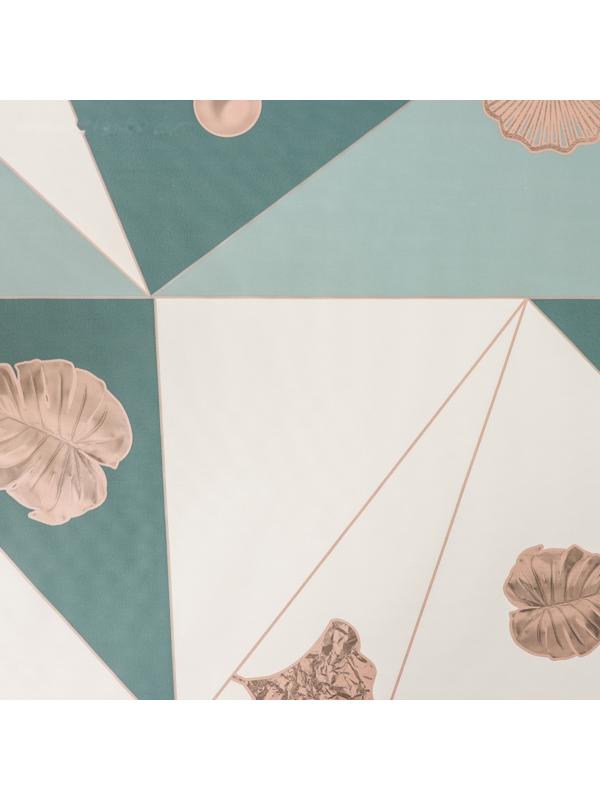 Клеёнка на стол на тканевой основе «Симфония», рулон 20 метров, ширина 137 см, цвет зелёный