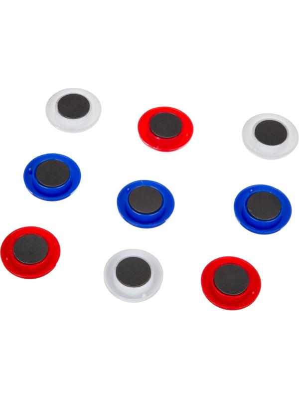 Магнитный держатель Attache для досок Триколор 30 мм,9 шт/уп ассорти