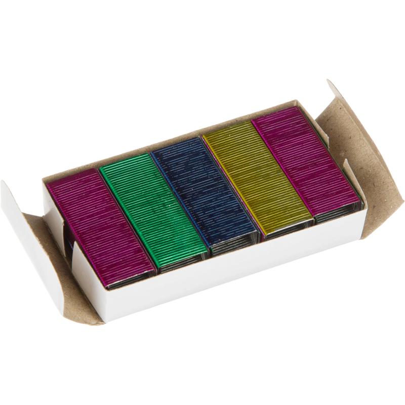 Скобы для степлера №24/6 Attache  цветные, оцинкованные,1000 шт в карт.уп