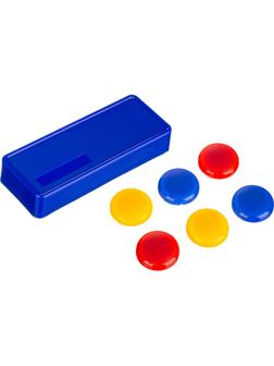 Набор принадл.для магн-марк. досок Attache(синяя губка,магниты 30мм,ассорт)