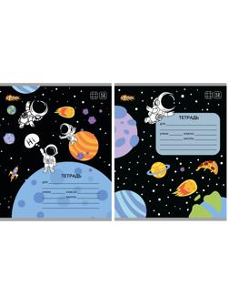 Тетрадь школьная А5 12л №1School Space time клет,скреп,ВД-лак,в асс