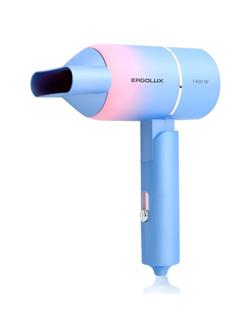 Фен Ergolux ELX-HD10-C13 голубой/розовый (со складн.ручкой, 1400 Вт, 220В)