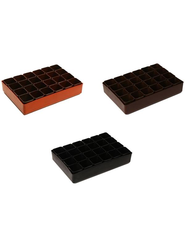 Набор для рассады: стаканы по 70 мл (24 шт.), поддон 29,5 × 20 см, МИКС