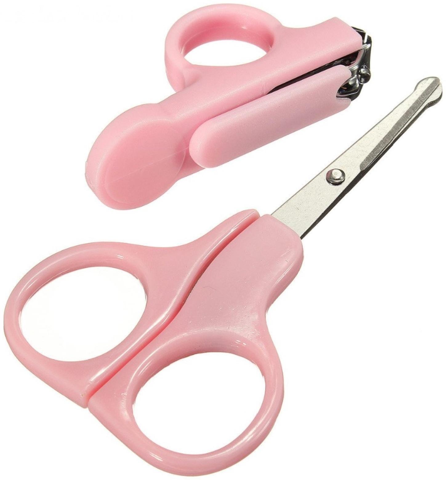 Маникюрный набор: ножницы и щипчики, цвета МИКС