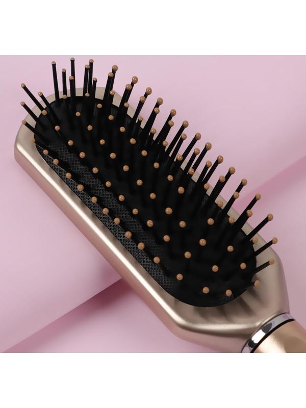 Расчёска массажная, 4,5 × 23 см, цвет золотистый