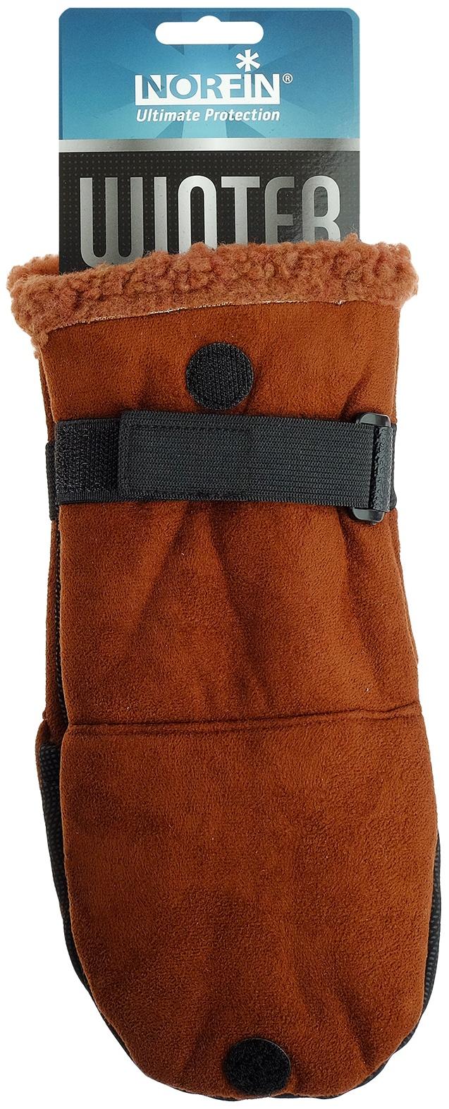 Перчатки-варежки ветрозащитные NORFIN, отстёгивающиеся, размер L