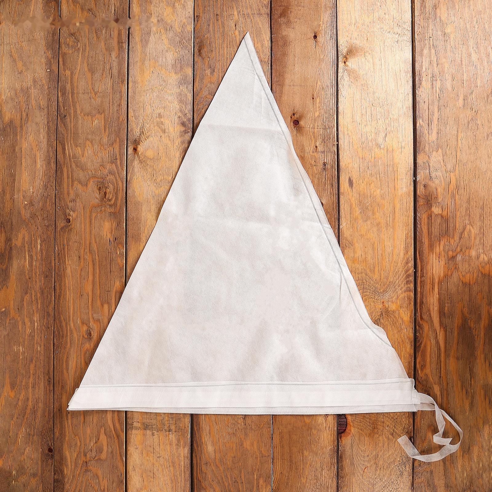 Чехол для растений, конус на шнурках, 80 × 75 см, спанбонд с УФ-стабилизатором, 60 г/м², набор 5 шт., белый