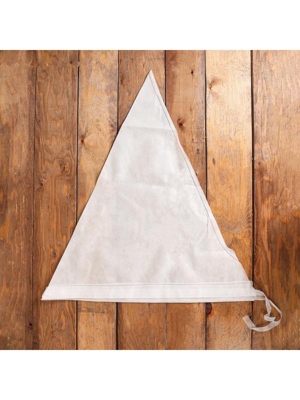 Чехол для растений, конус на шнурках, 80 × 75 см, спанбонд с УФ-стабилизатором, 60 г/м², набор 5 шт., белый