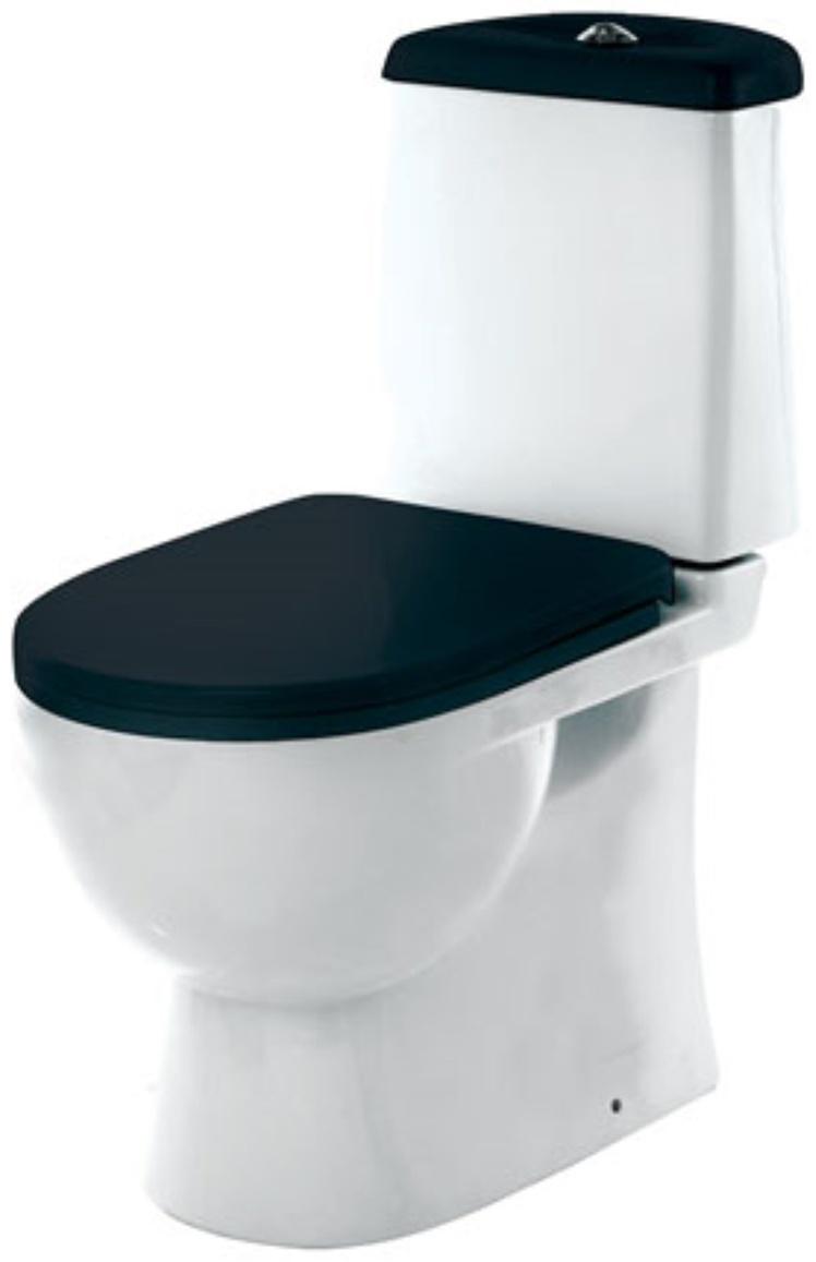 Унитаз компакт Sanita Best Color Black SL DМ, 2-режима, арматура Geberit, белый