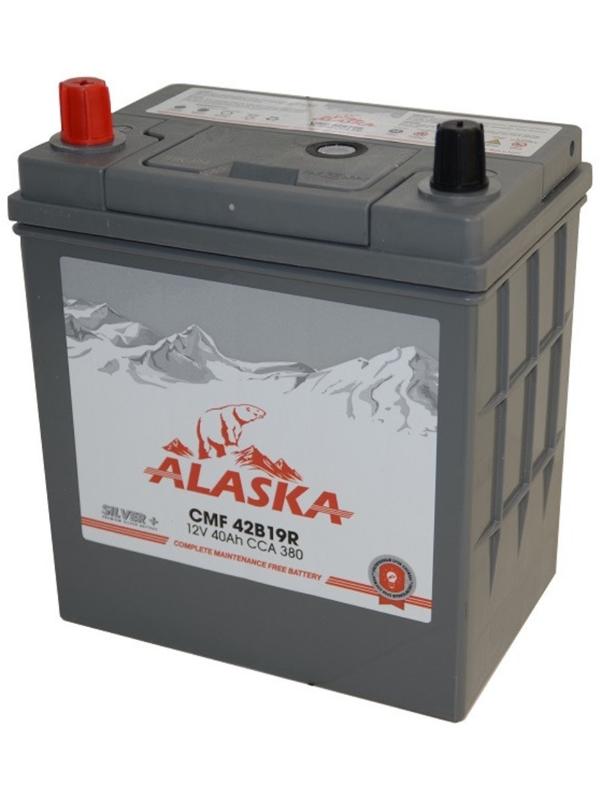 Аккумуляторная батарея Alaska CMF 40 R 42B19 silver+, 40 Ач, прямая полярность
