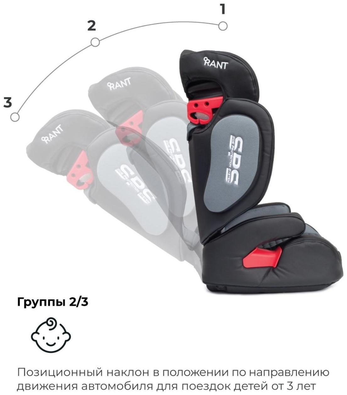 Автокресло BH2311 MASTER isofix SPS, группа 2-3 (15-36 кг), чёрный