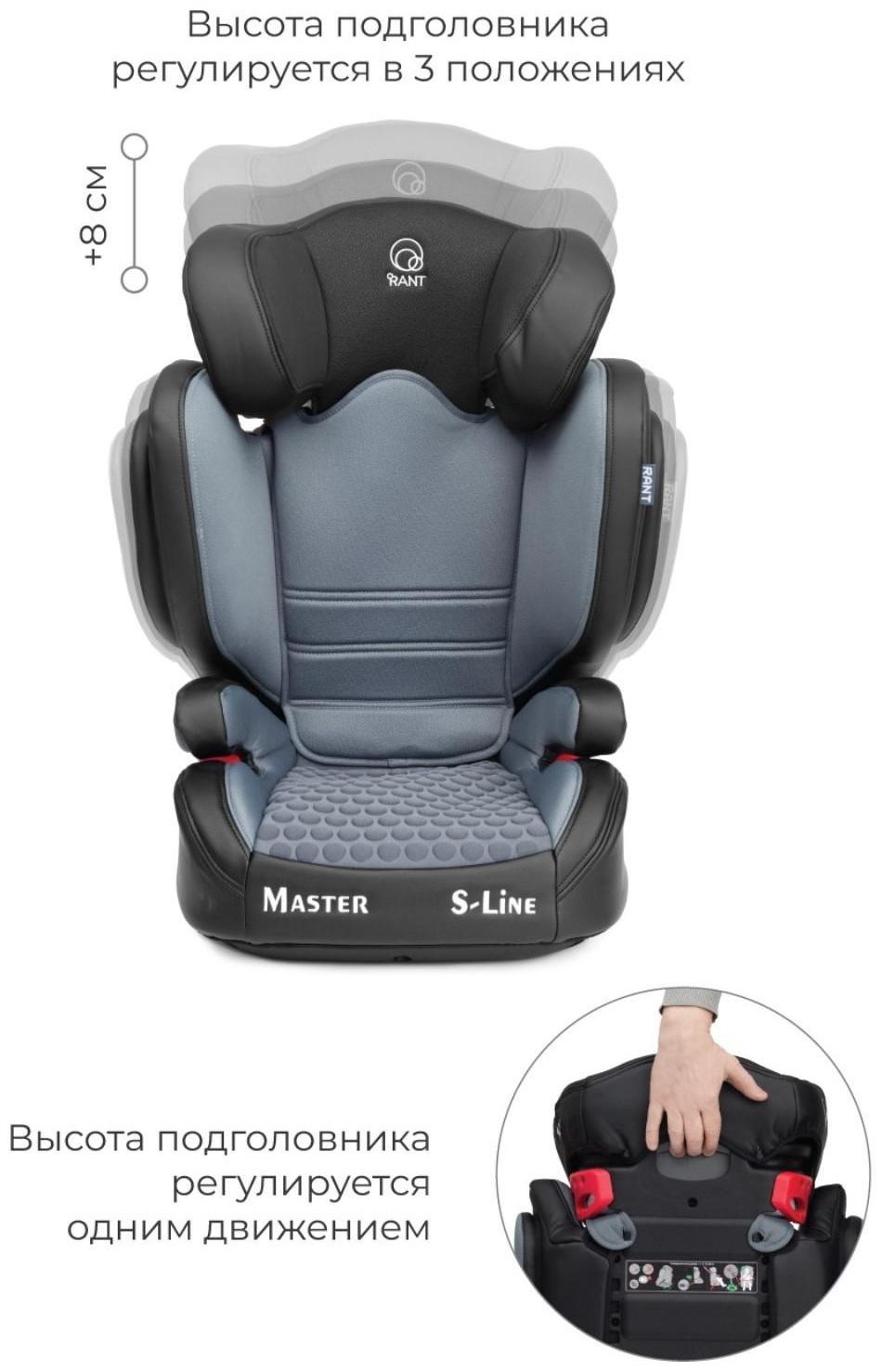 Автокресло BH2311 MASTER isofix SPS, группа 2-3 (15-36 кг), чёрный