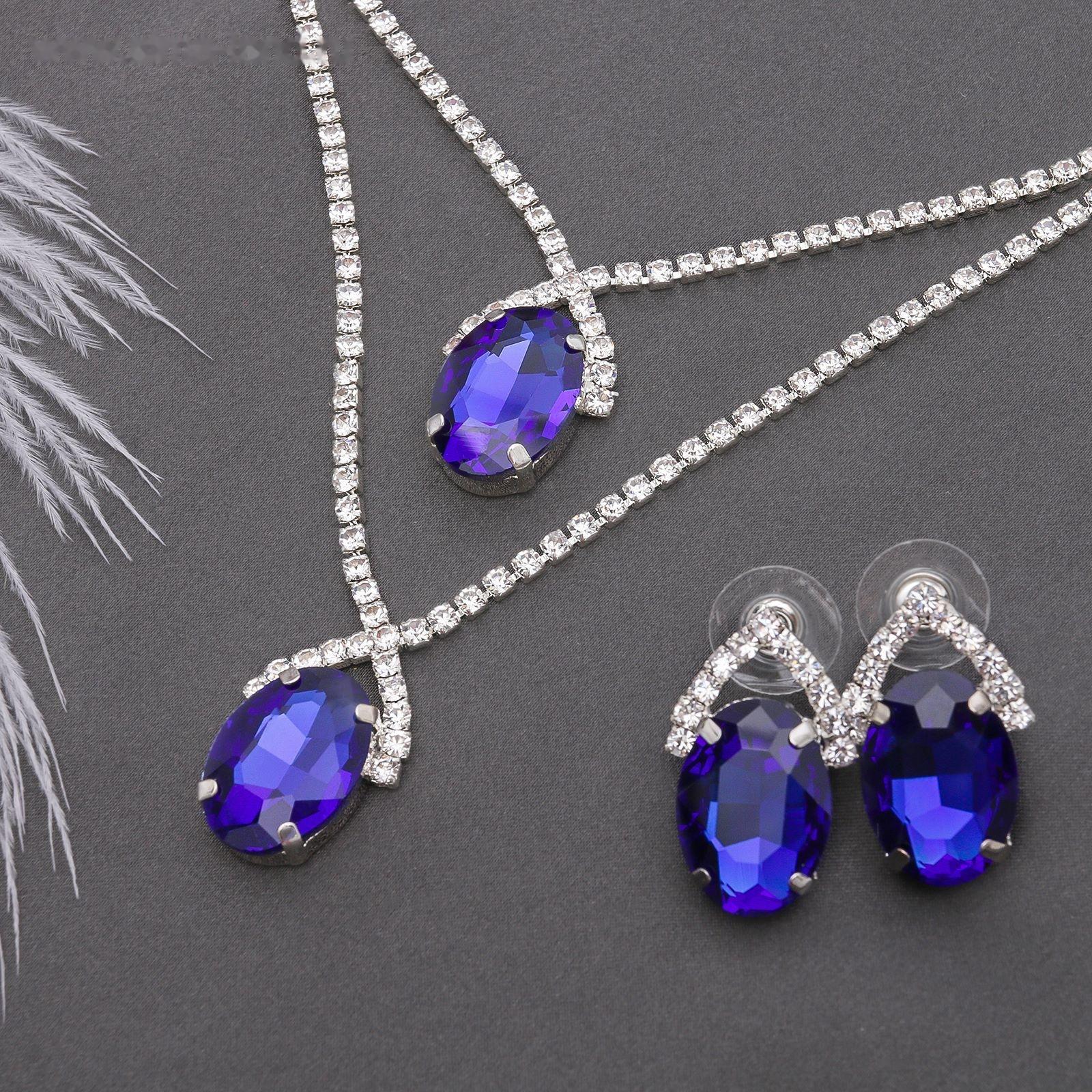 Набор 2 предмета: серьги, колье 