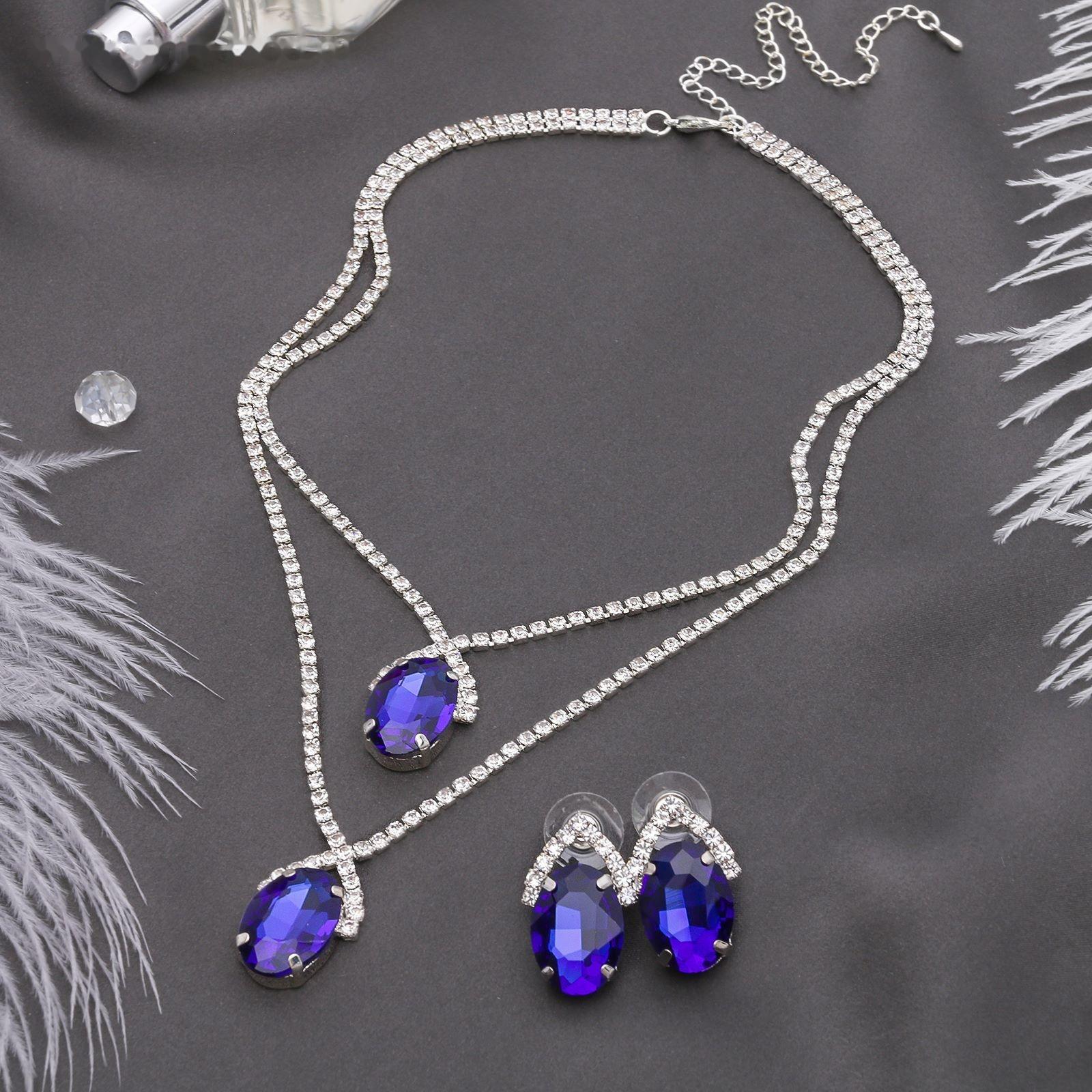 Набор 2 предмета: серьги, колье 