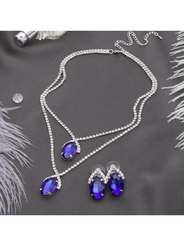 Набор 2 предмета: серьги, колье 