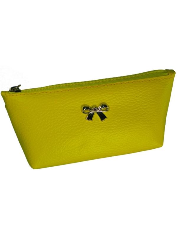 Косметичка на молнии, 1 отдел, цвет жёлтый