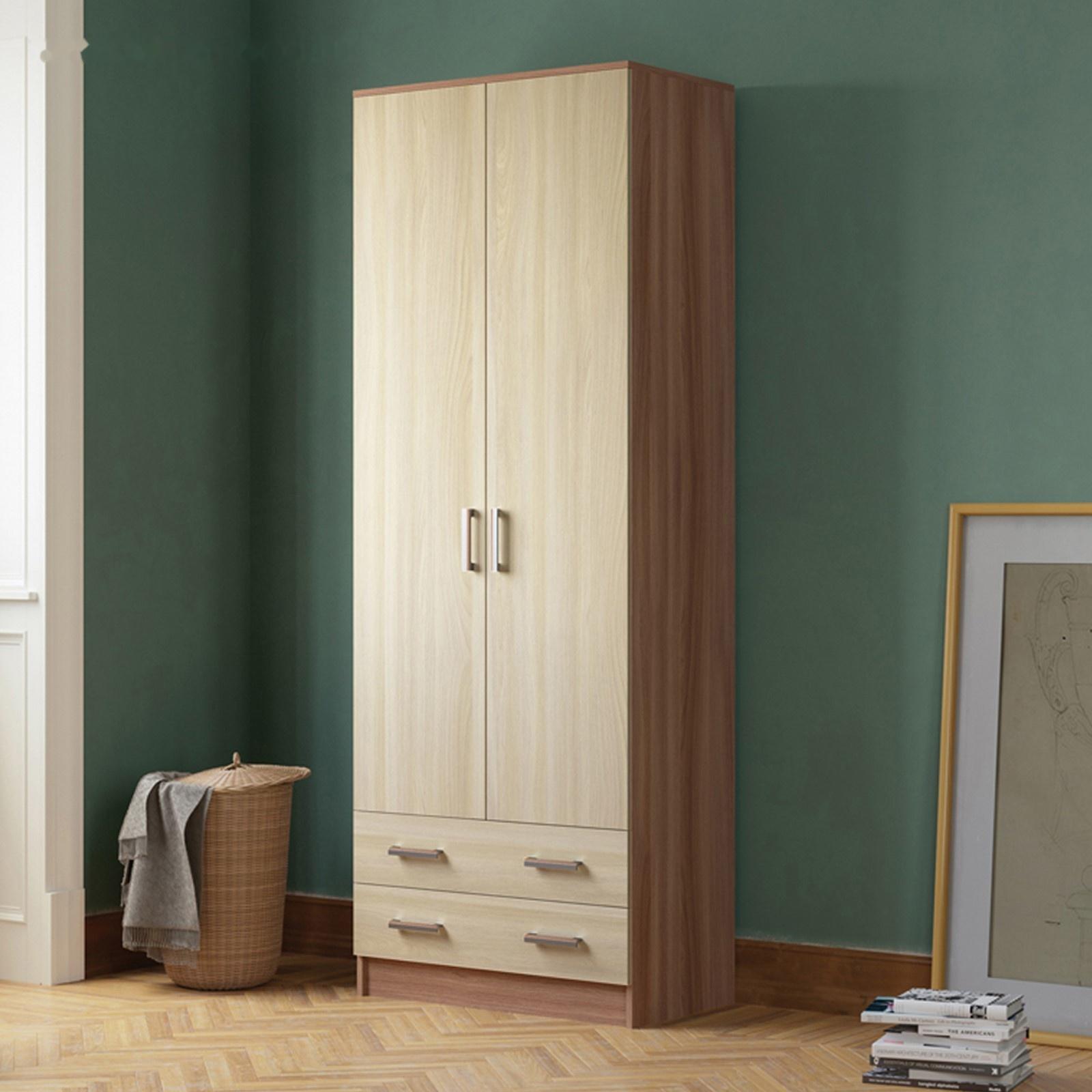 Шкаф 2-ух дверный Дуэт, 800х480х2200, Ясень шимо светлый/темный