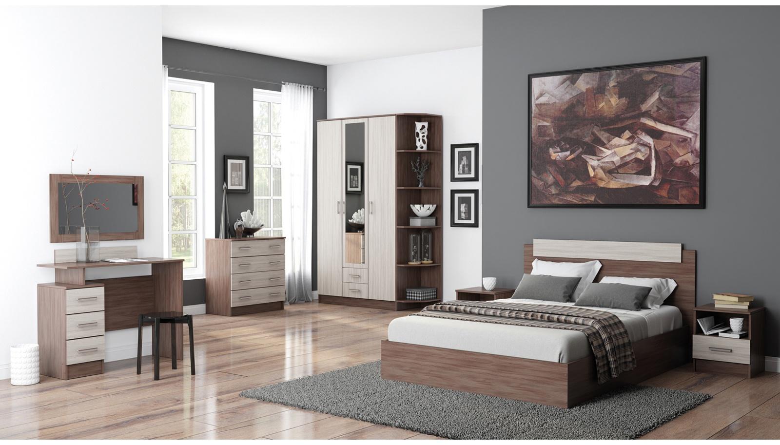 Шкаф 2-ух дверный Дуэт, 800х480х2200, Ясень шимо светлый/темный