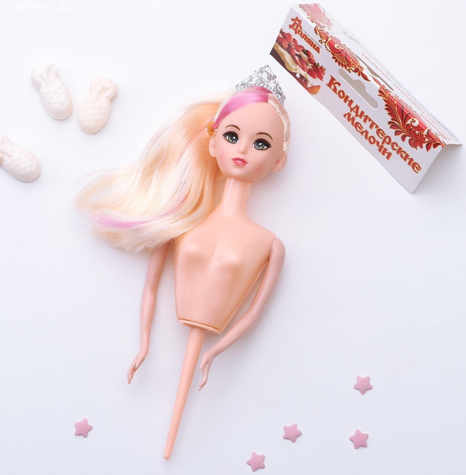 Кукла для торта «Глория», 18,5×6×3,5 см, длина держателя куклы 6,5 см
