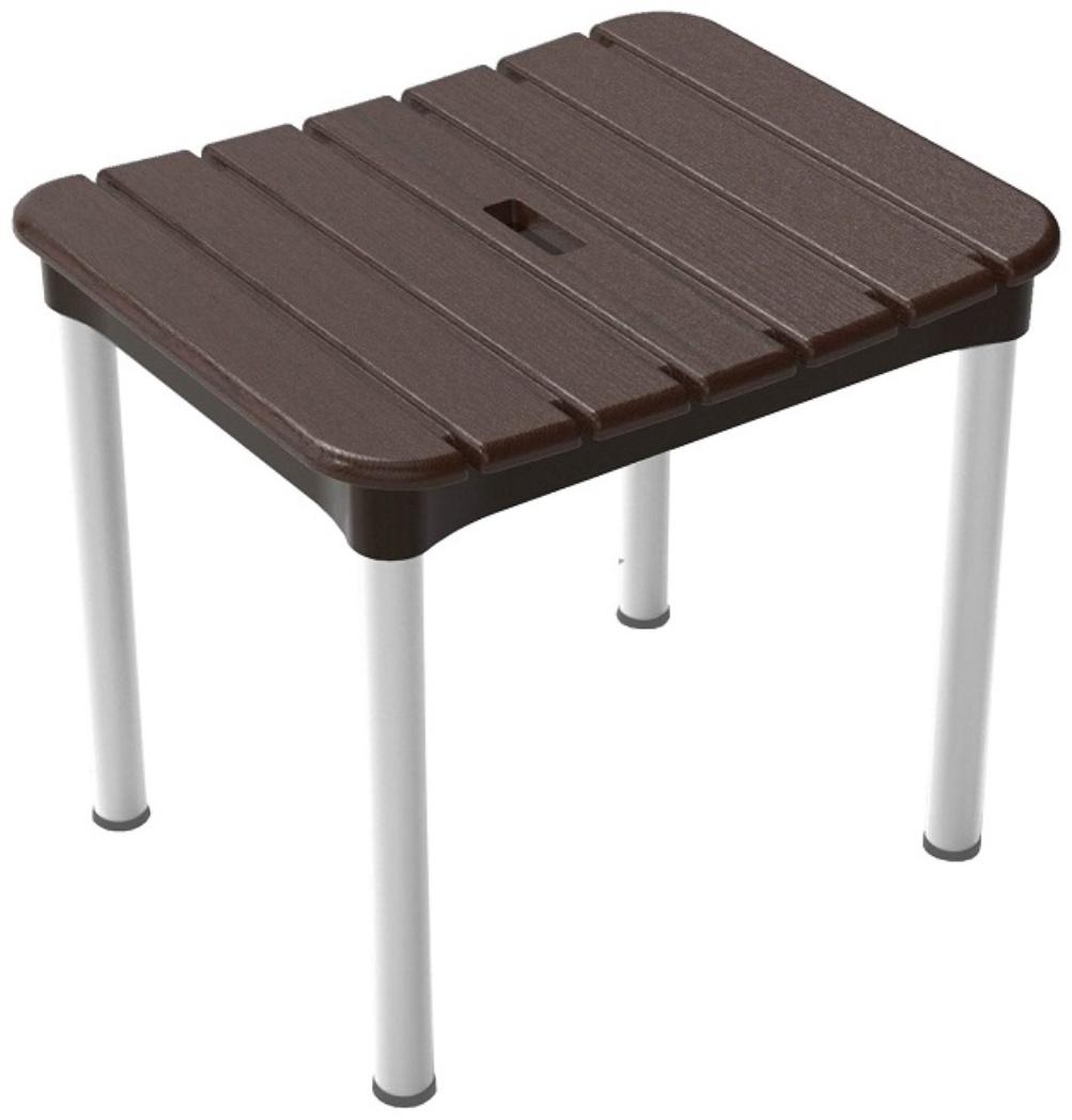 Стул для ванной Ecaliptus, до 100 кг, 37 х 30 х 34 см, коричневый