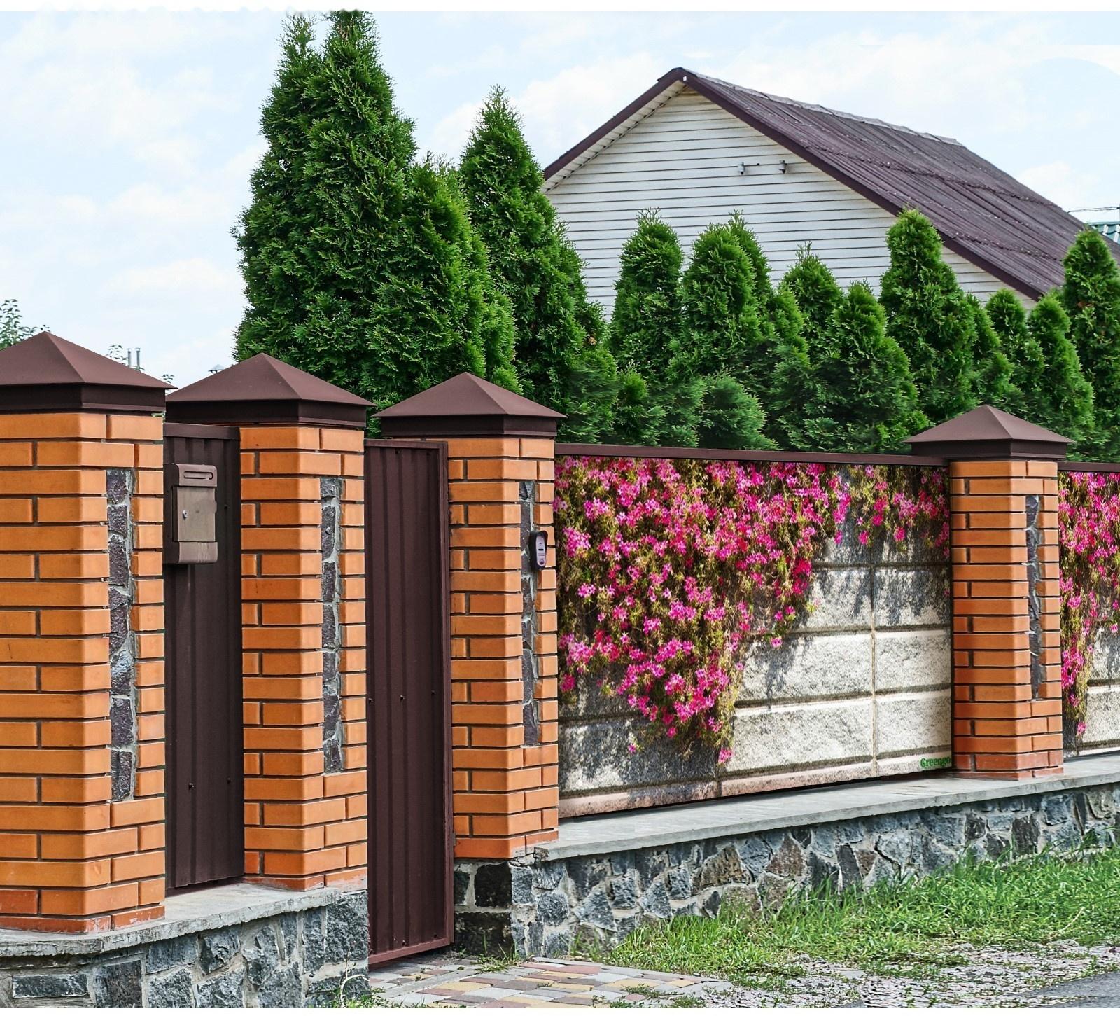 Фотобаннер, 300 × 200 см, с фотопечатью, люверсы шаг 1 м, «Стена с цветами»