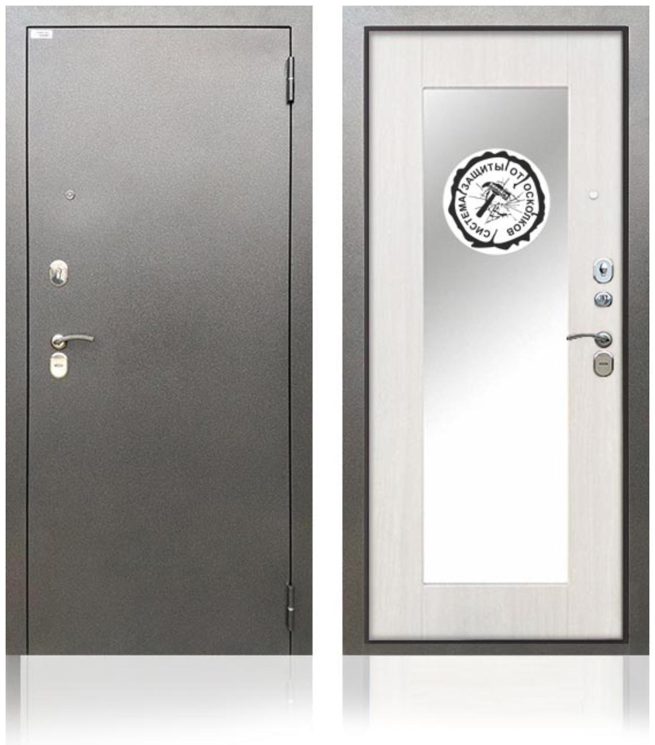 Сейф-дверь «Берлога Тринити Милли», 970 × 2060 левая, цвет ясень белый