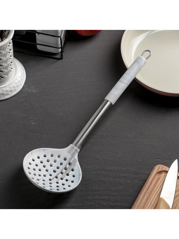 Шумовка Доляна «Шанти», 33,5 см, цвет серый