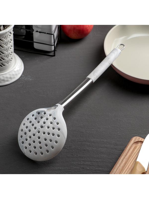 Шумовка Доляна «Шанти», 33,5 см, цвет серый