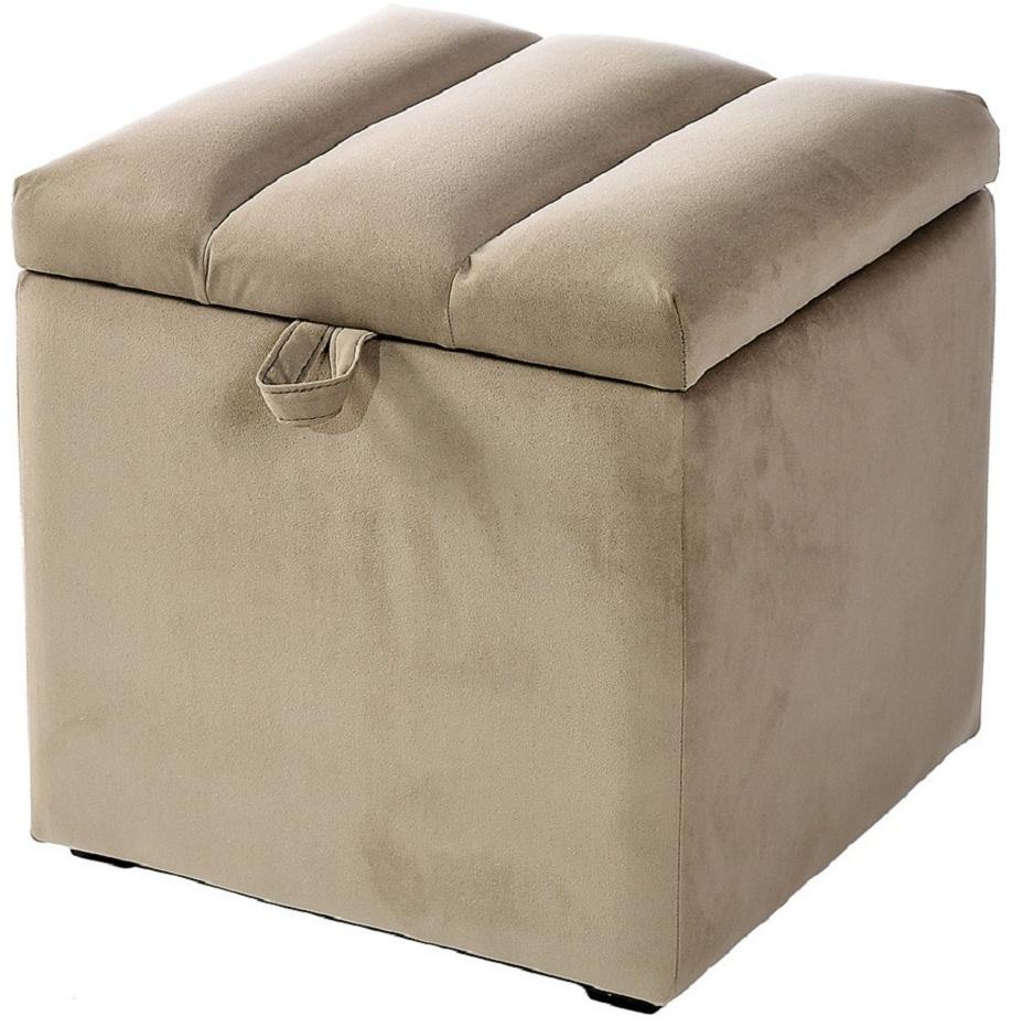 Пуф Осло мини, 400х400х410,  Велюр светло-коричневый