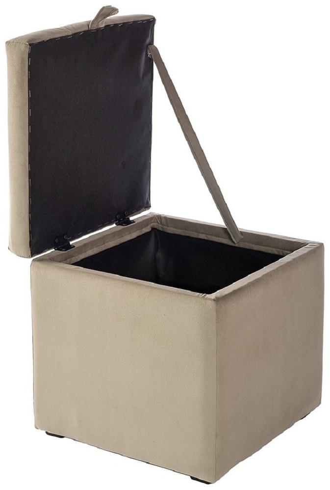 Пуф Осло мини, 400х400х410,  Велюр светло-коричневый