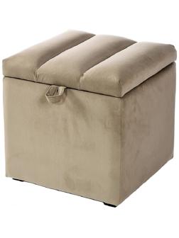 Пуф Осло мини, 400х400х410,  Велюр светло-коричневый