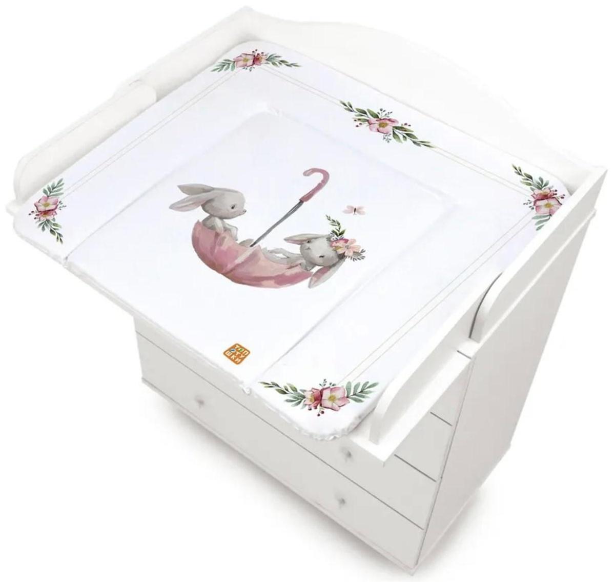 Пеленальный матрасик «Зайка-Акварель», 82х73 см