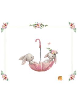 Пеленальный матрасик «Зайка-Акварель», 82х73 см