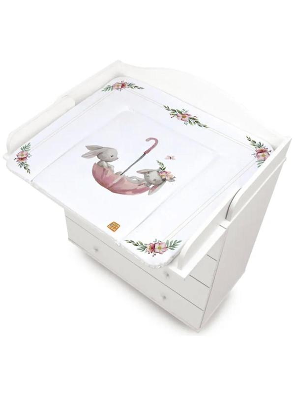 Пеленальный матрасик «Зайка-Акварель», 82х73 см