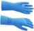Перчатки латексные многоразовые, M, синие