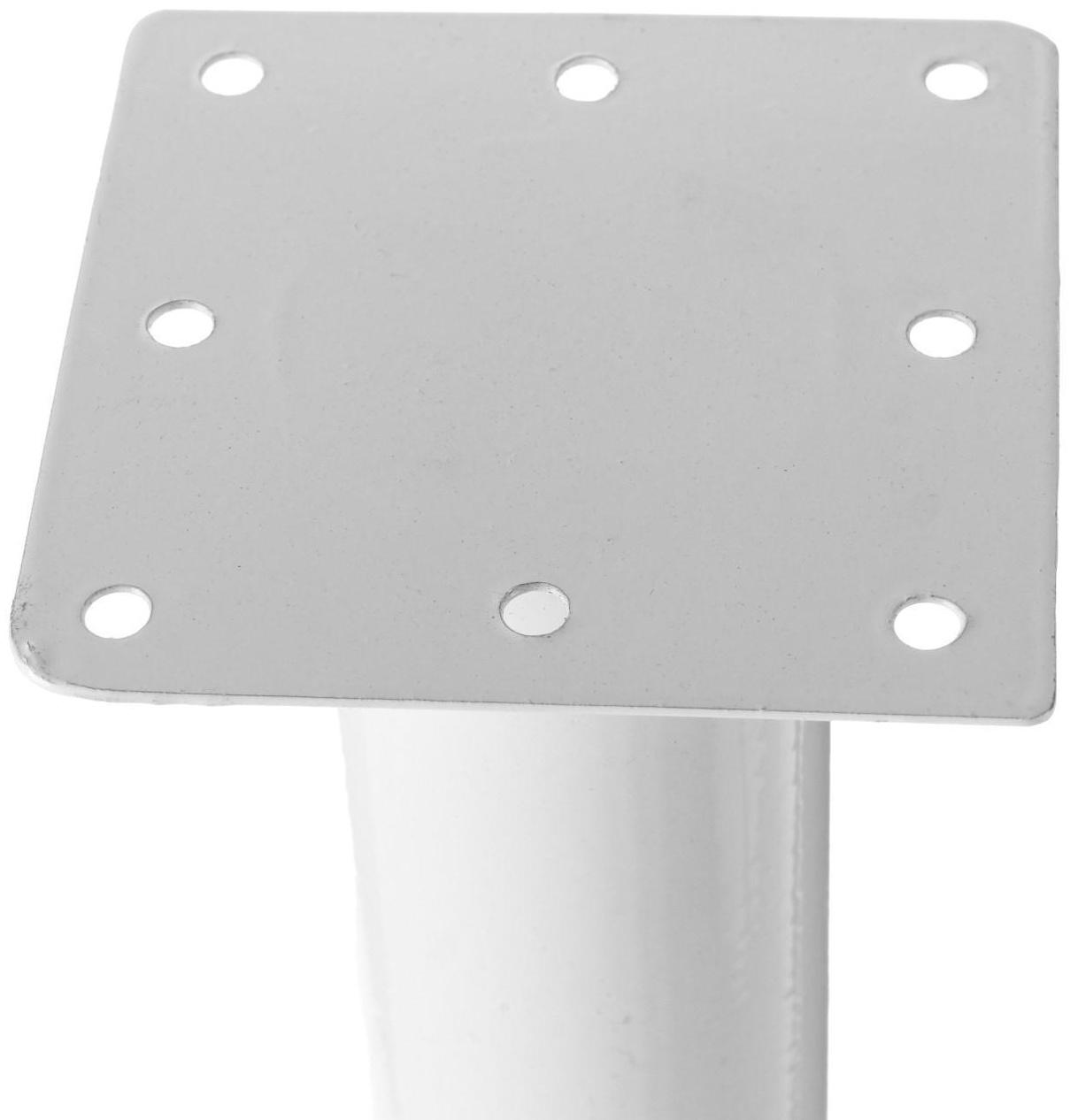 Опора для стола с регулируемым подпятников, h 715, d 51, Белая