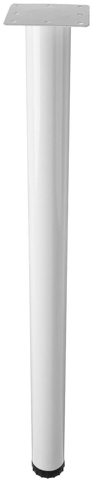 Опора для стола с регулируемым подпятников, h 715, d 51, Белая