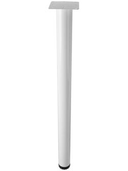 Опора для стола с регулируемым подпятников, h 715, d 51, Белая