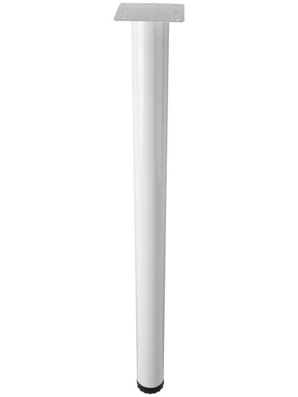 Опора для стола с регулируемым подпятников, h 715, d 51, Белая