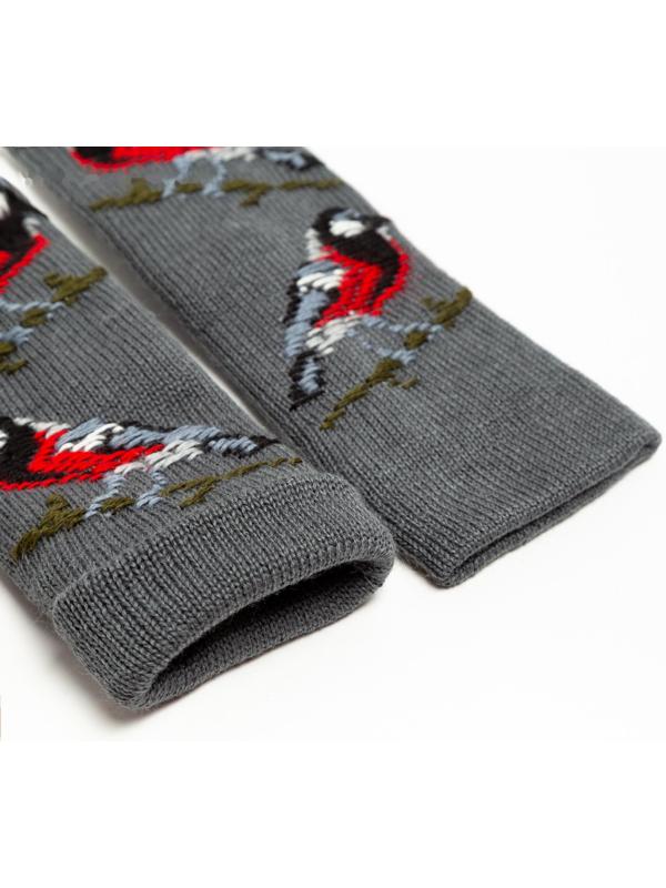 Варежки женски, цвет тёмно-серый, размер 18