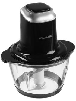 Измельчитель WILLMARK WMC-5288, стекло, 400 Вт, 1.2 л, чёрный